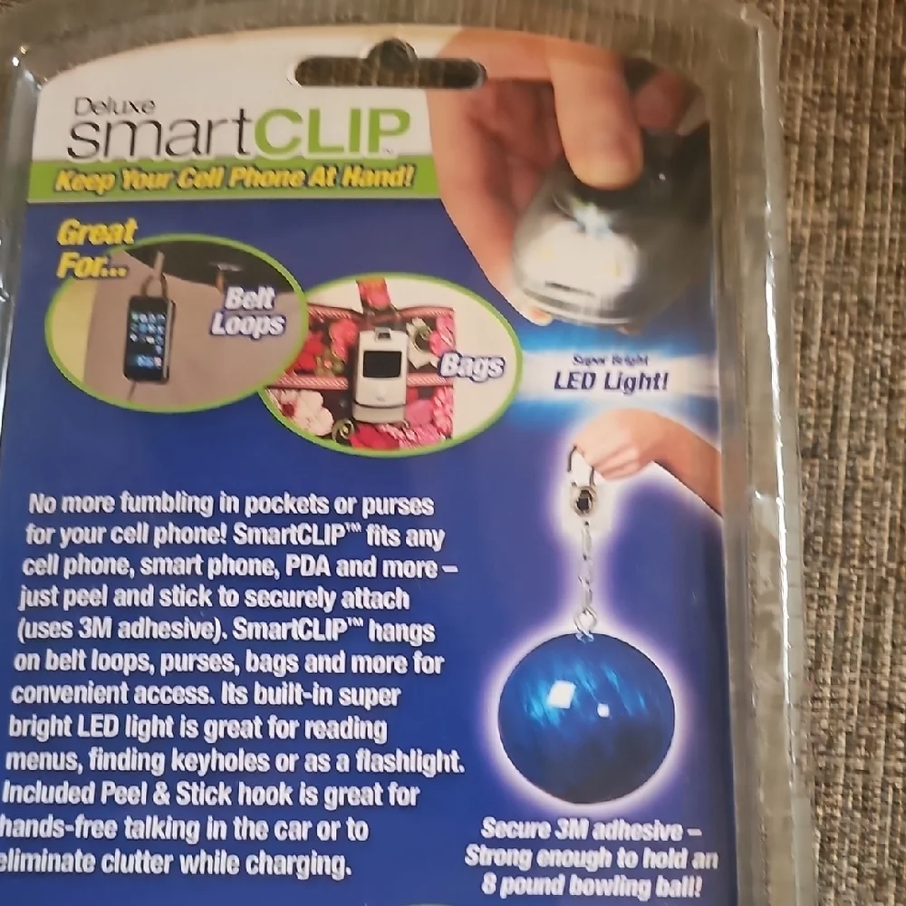 As Seen On TV NEW Deluxe Cell Phone Smart Clip Holder - Silver